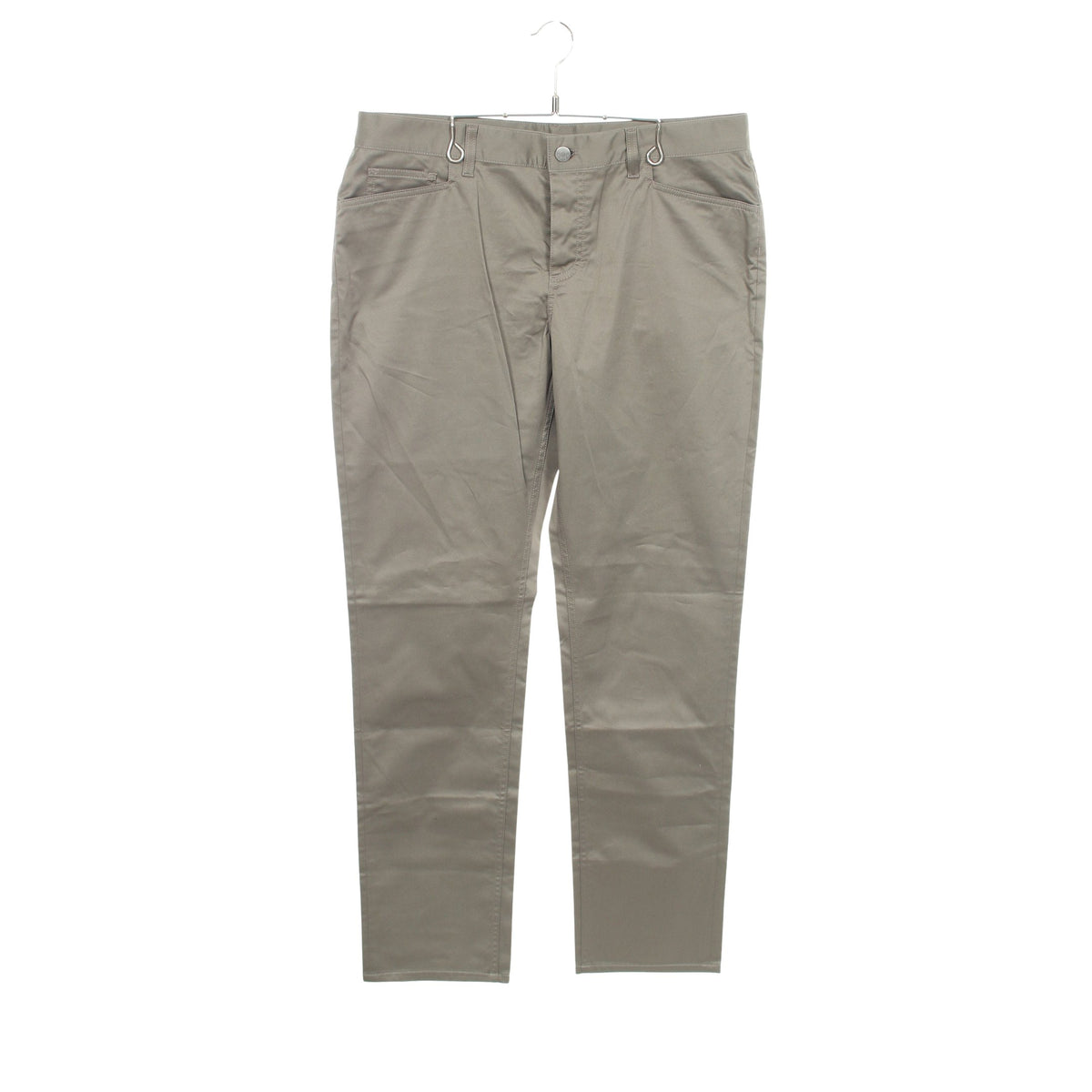 セリエボタン チノパンツ コットン グレーグリーン エルメス