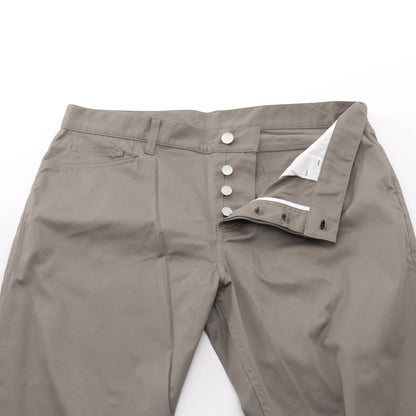 セリエボタン チノパンツ コットン グレーグリーン エルメス