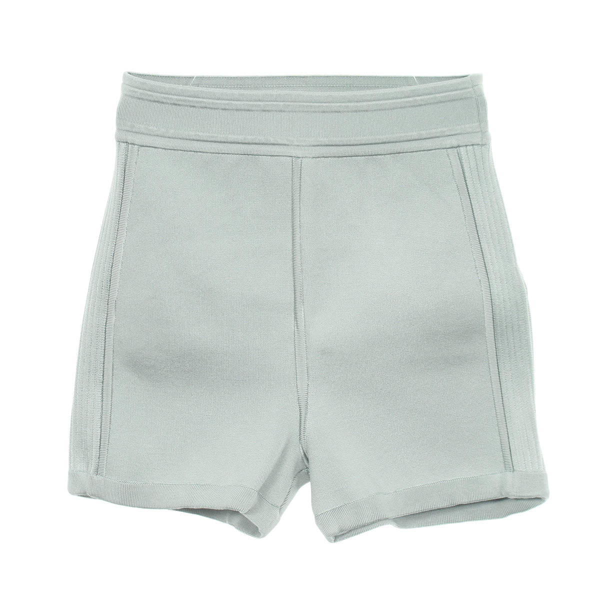 ストレッチ ニット ショート パンツ シルク ナイロン ブルーグリーン エルメス