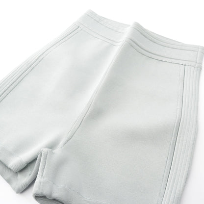 ストレッチ ニット ショート パンツ シルク ナイロン ブルーグリーン エルメス