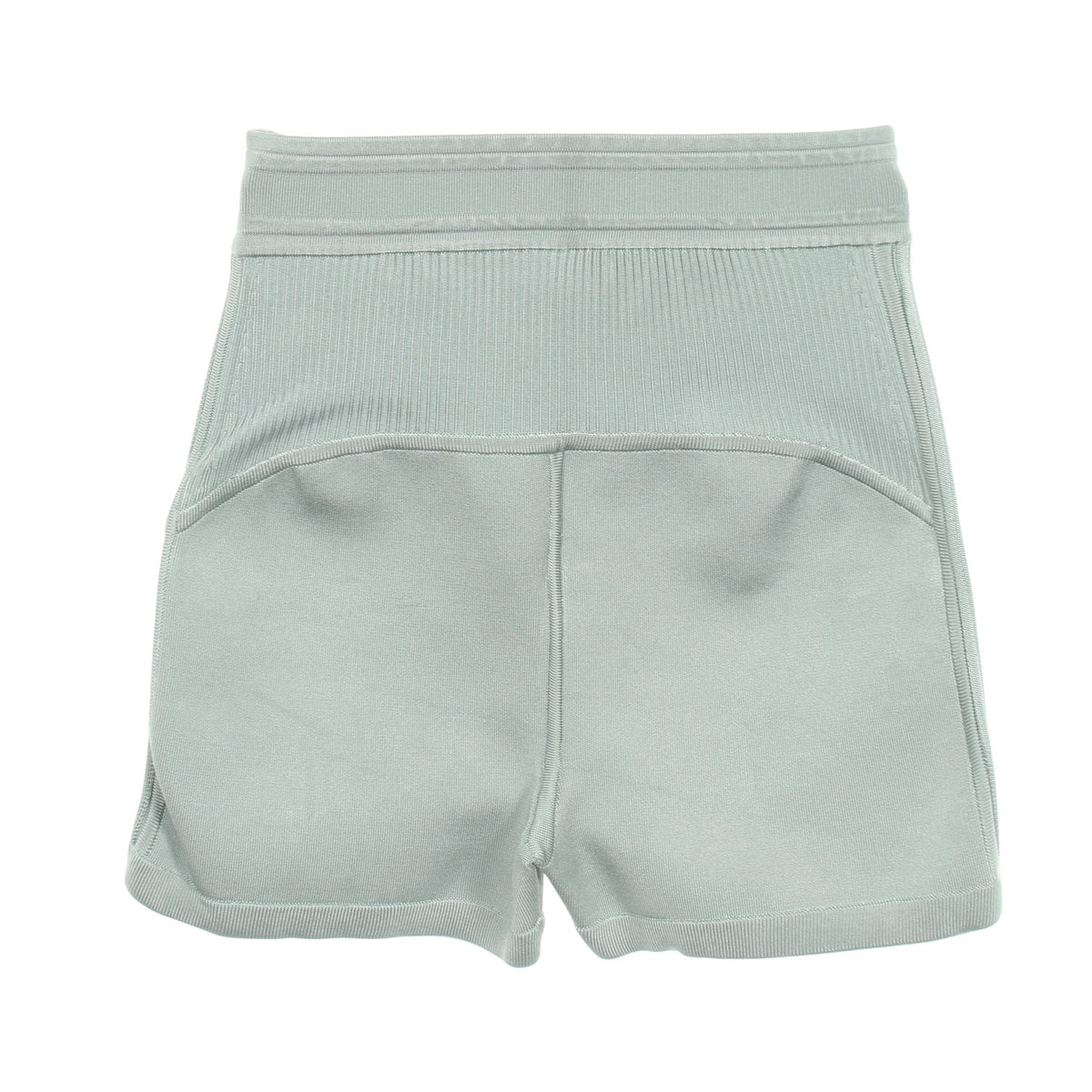 ストレッチ ニット ショート パンツ シルク ナイロン ブルーグリーン エルメス