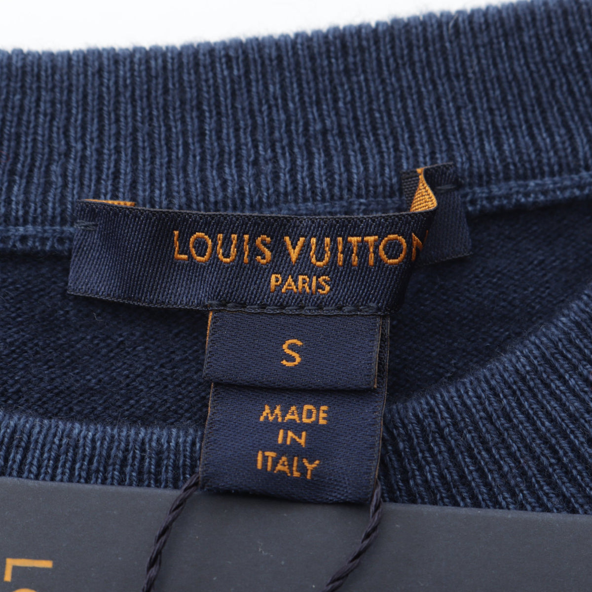 LV ビジュー 長袖 ニット ウール カシミヤ ネイビー ルイヴィトン