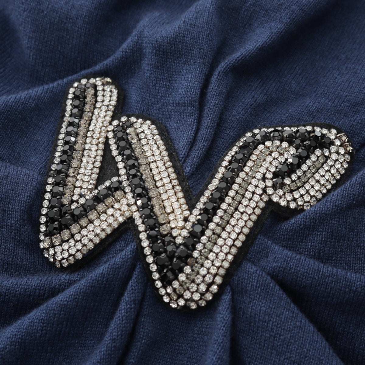 LV ビジュー 長袖 ニット ウール カシミヤ ネイビー ルイヴィトン