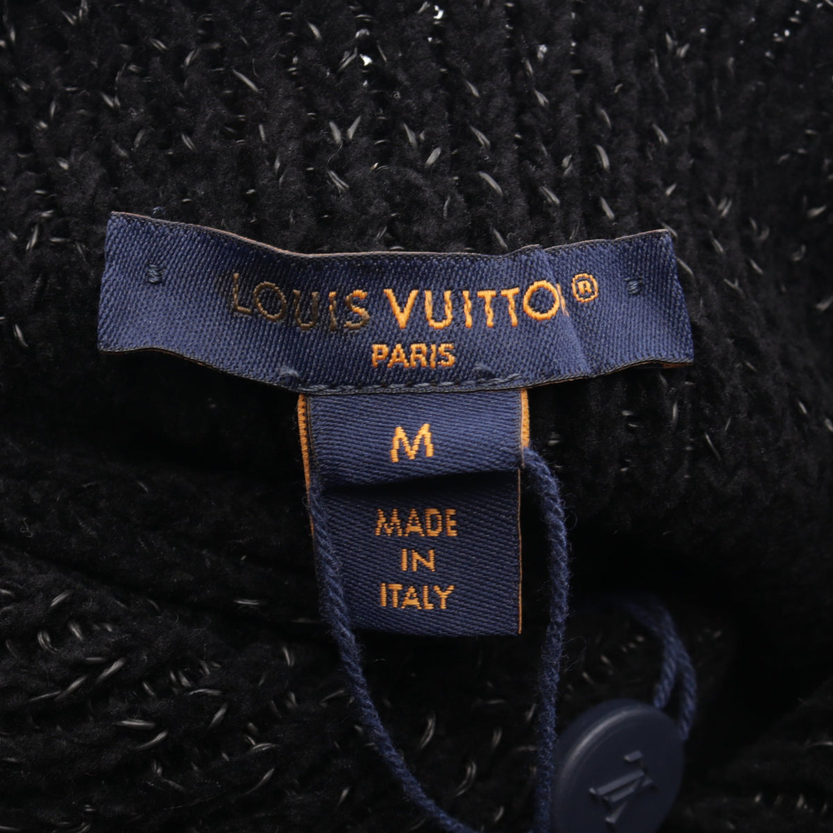 LV ノースリーブ ロング フレア ニット コットン ブラック グレー ルイヴィトン