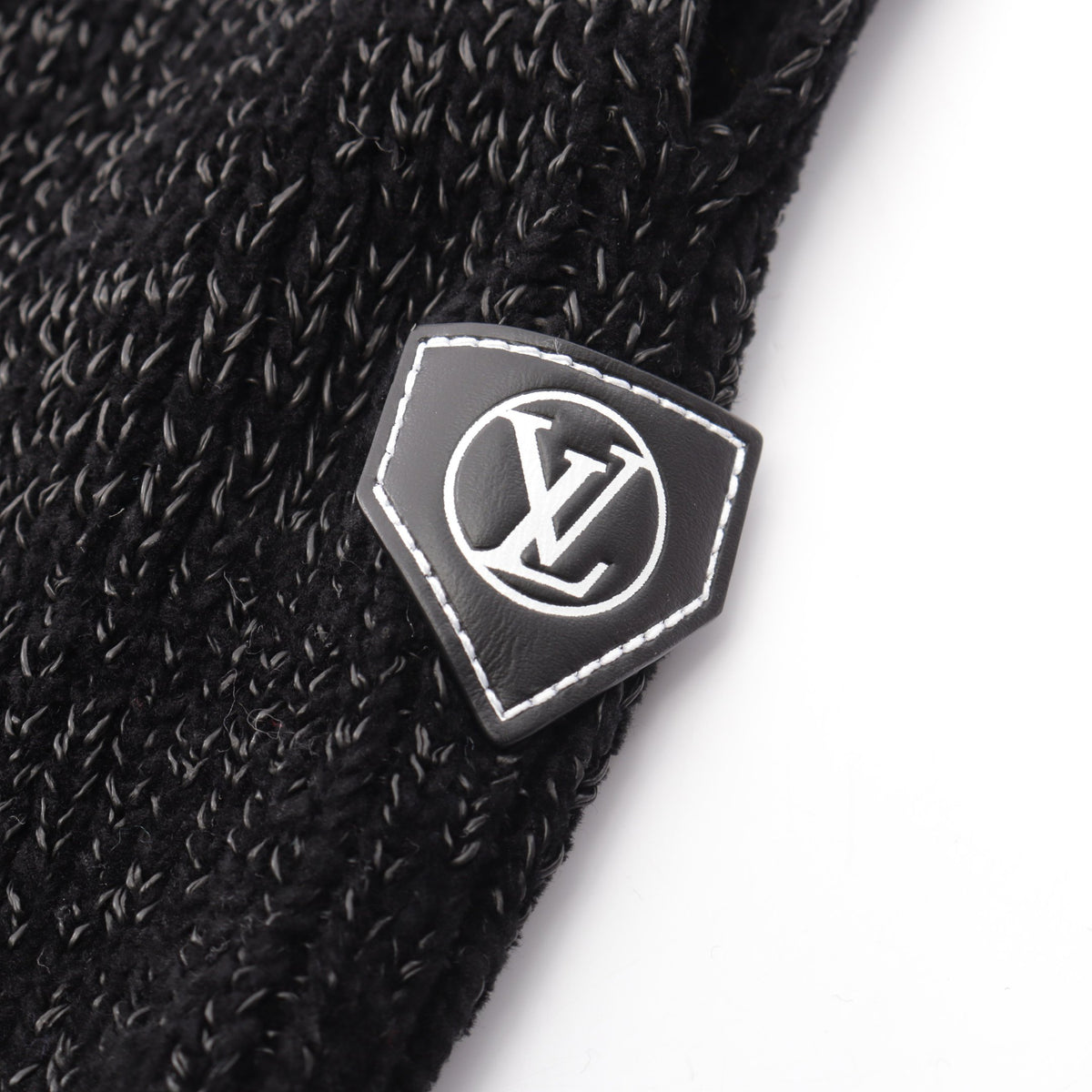LV ノースリーブ ロング フレア ニット コットン ブラック グレー ルイヴィトン
