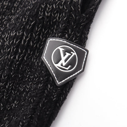 LV ノースリーブ ロング フレア ニット コットン ブラック グレー ルイヴィトン