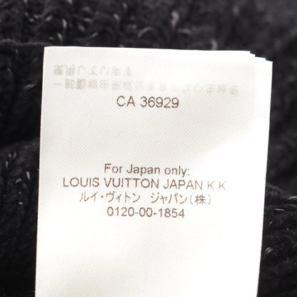 LV ノースリーブ ロング フレア ニット コットン ブラック グレー ルイヴィトン