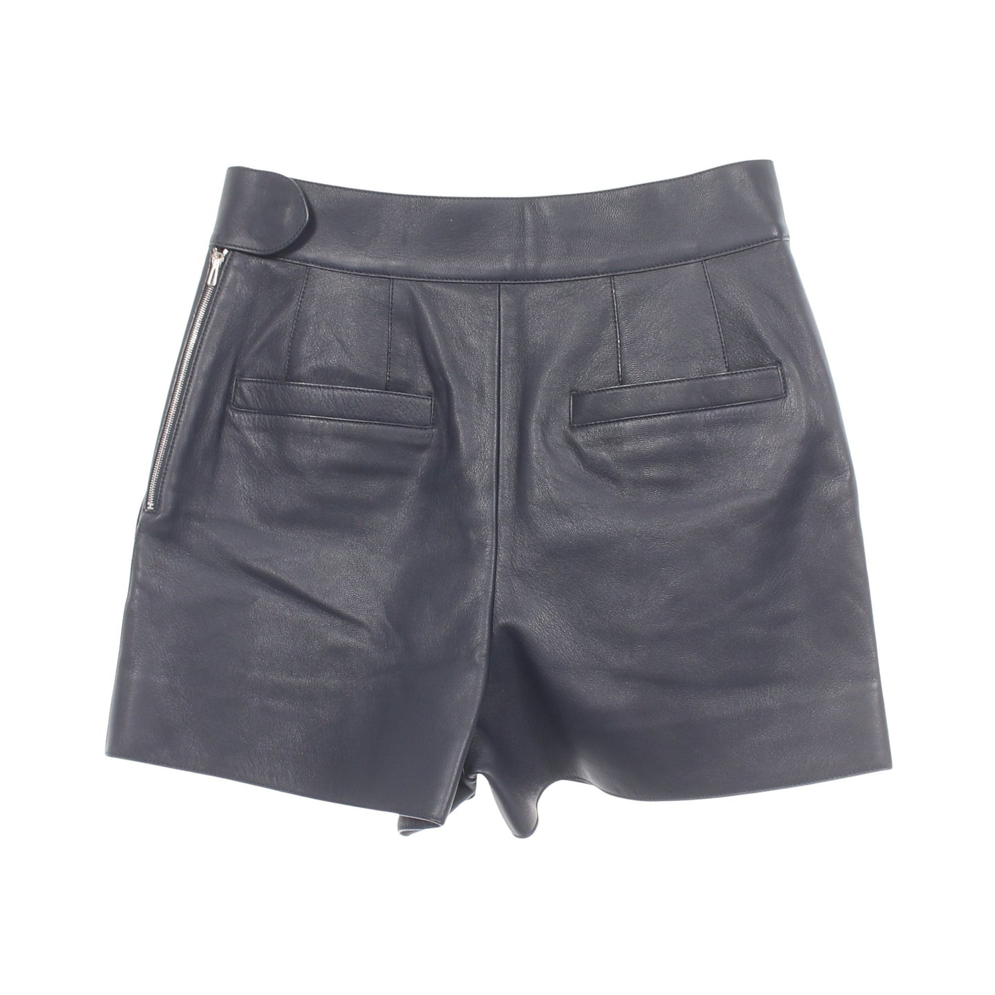 シェーヌダンクル ショート パンツ レザー ネイビー エルメス