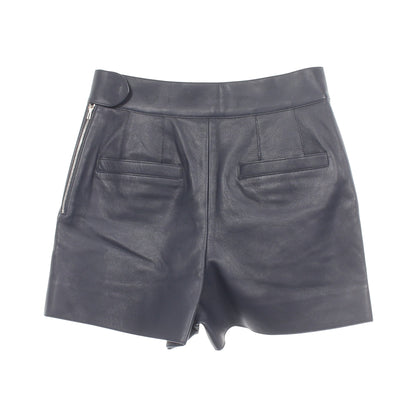 シェーヌダンクル ショート パンツ レザー ネイビー エルメス