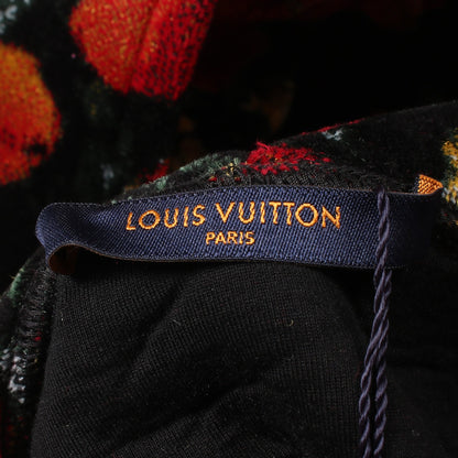 LOUIS VUITTON × Virgi lAbloh ポピーズ 花柄 プルオーバーパーカー コットン レーヨン ブラック マルチカラー ルイヴィトン