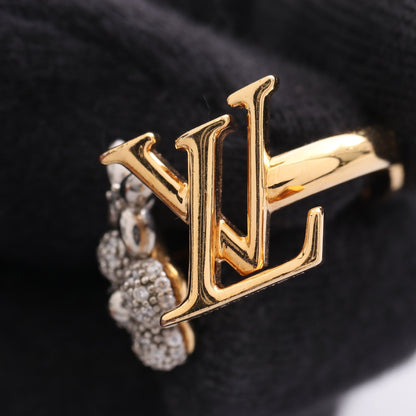 LV グラム リング 指輪 GP ラインストーン ゴールド シルバー クリア ルイヴィトン