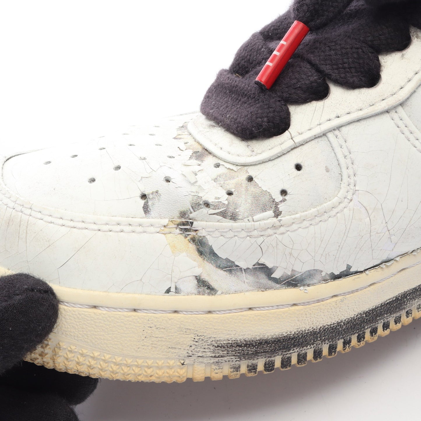 NIKE × PEACEMINUSONE AIR FORCE 1 PARA-NOISE スニーカー レザー ホワイト ブラック ナイキ