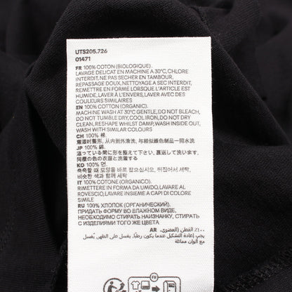 ハートロゴ刺繍 長袖Tシャツ コットン ブラック アミアレクサンドルマテュッシ