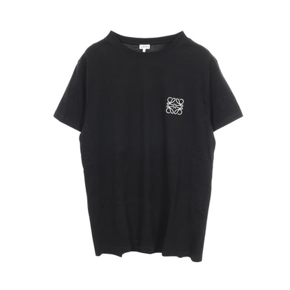 アナグラム刺繍 半袖Tシャツ コットン ブラック ロエベ