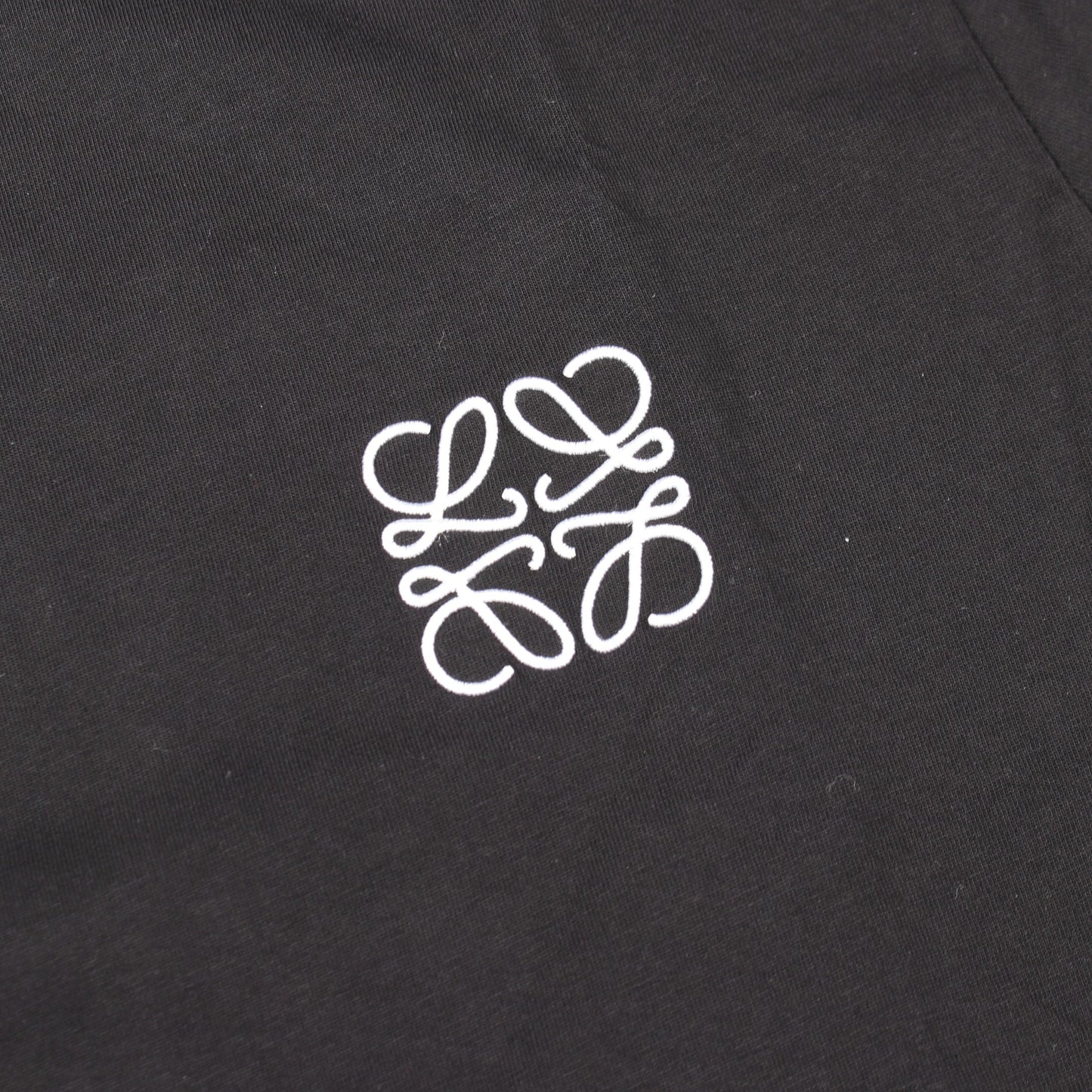 アナグラム刺繍 半袖Tシャツ コットン ブラック ロエベ