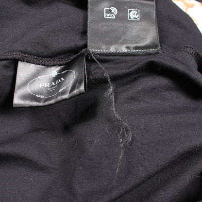 グラフィックプリント 半袖Tシャツ コットン ブラック プラダ