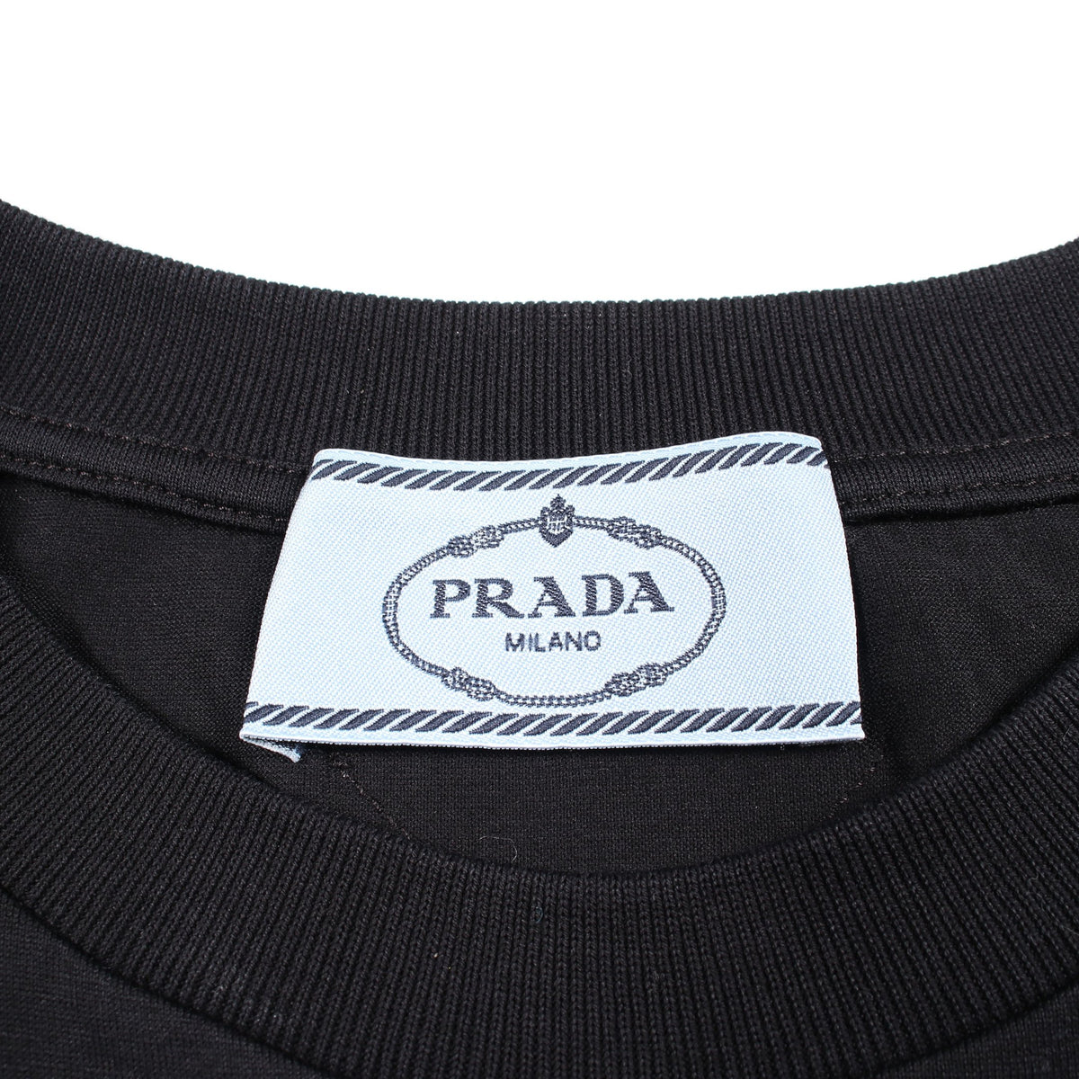 グラフィックプリント 半袖Tシャツ コットン ブラック プラダ