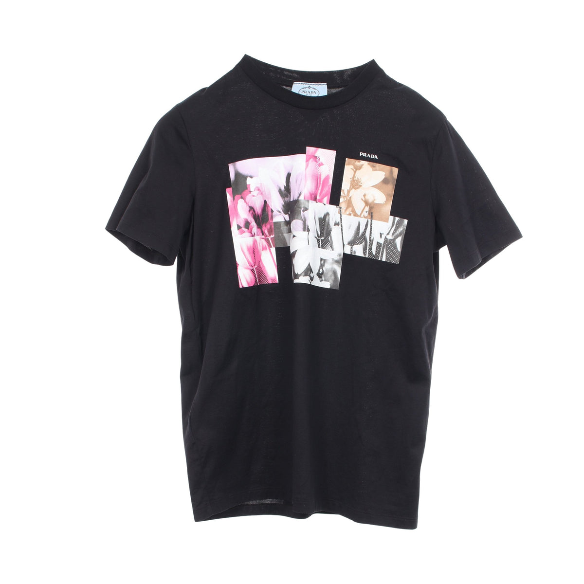 グラフィックプリント 半袖Tシャツ コットン ブラック プラダ