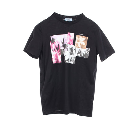 グラフィックプリント 半袖Tシャツ コットン ブラック プラダ