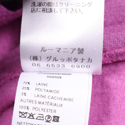 ダッフルコート ウール ナイロン カシミヤ パープル パトゥ