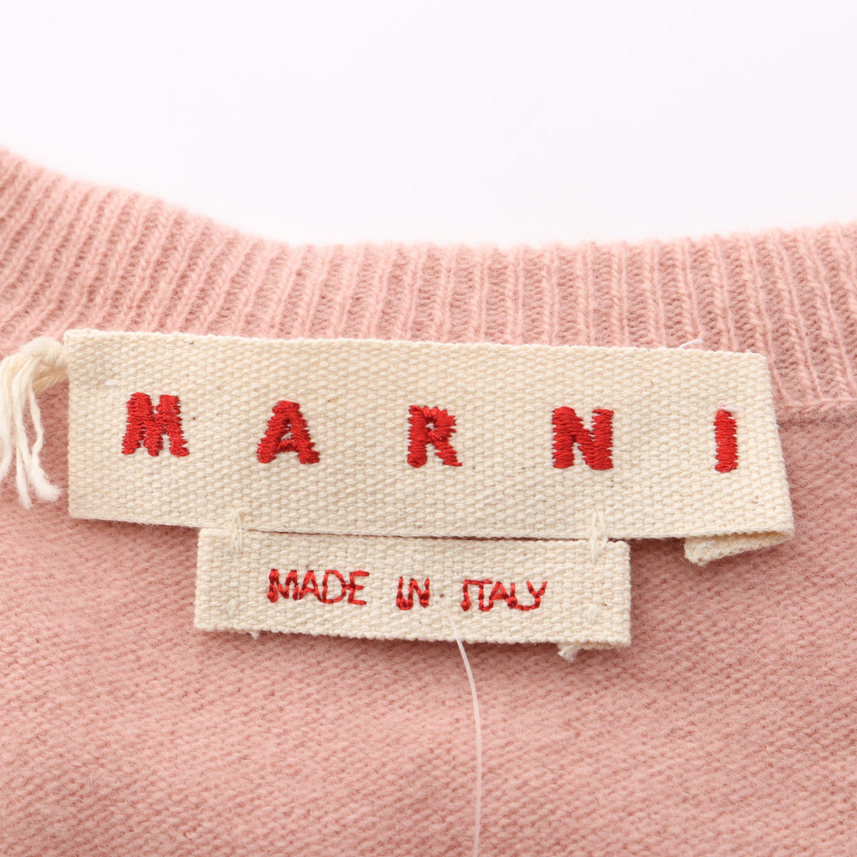 Vネック ニット ウール カシミヤ ピンク ライトベージュ マルニ