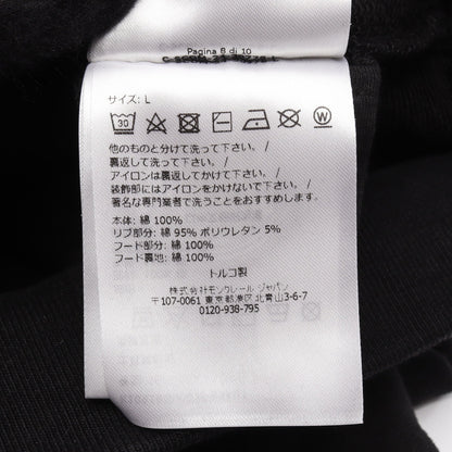 ロゴワッペン プルオーバーパーカー コットン ブラック モンクレール トップス MONCLER