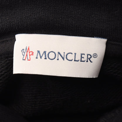 ロゴワッペン プルオーバーパーカー コットン ブラック モンクレール トップス MONCLER