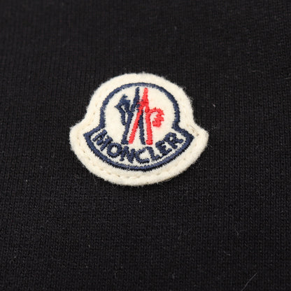 ロゴワッペン プルオーバーパーカー コットン ブラック モンクレール トップス MONCLER