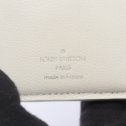 ポルトフォイユ ルー LV SKI モノグラムエンボス 二つ折り財布 ラムレザー ホワイト シルバー ルイヴィトン
