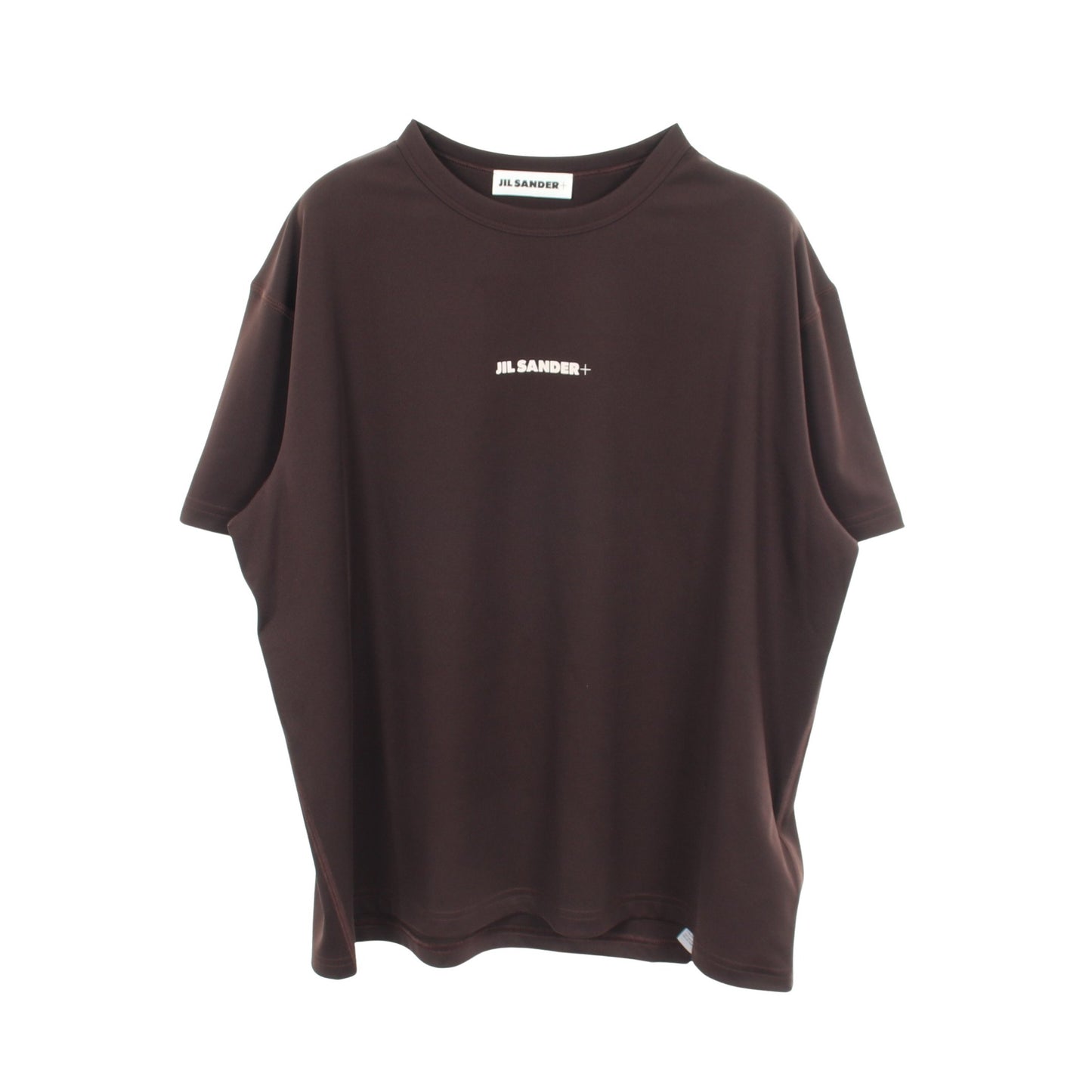 ストレッチジャージー ロゴ 半袖Tシャツ ダークブラウン ジルサンダープラス