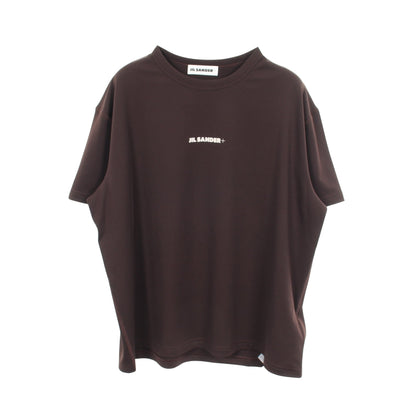 ストレッチジャージー ロゴ 半袖Tシャツ ダークブラウン ジルサンダープラス
