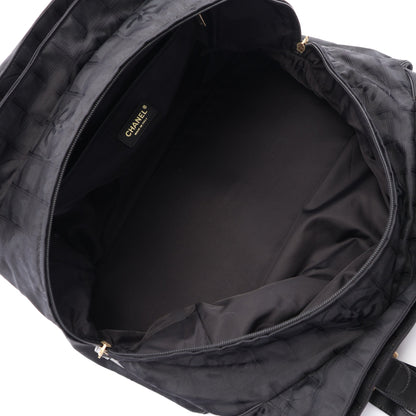 ニュートラベルライン ボストンバッグ ナイロンキャンバス レザー ブラック ゴールド金具 シャネル