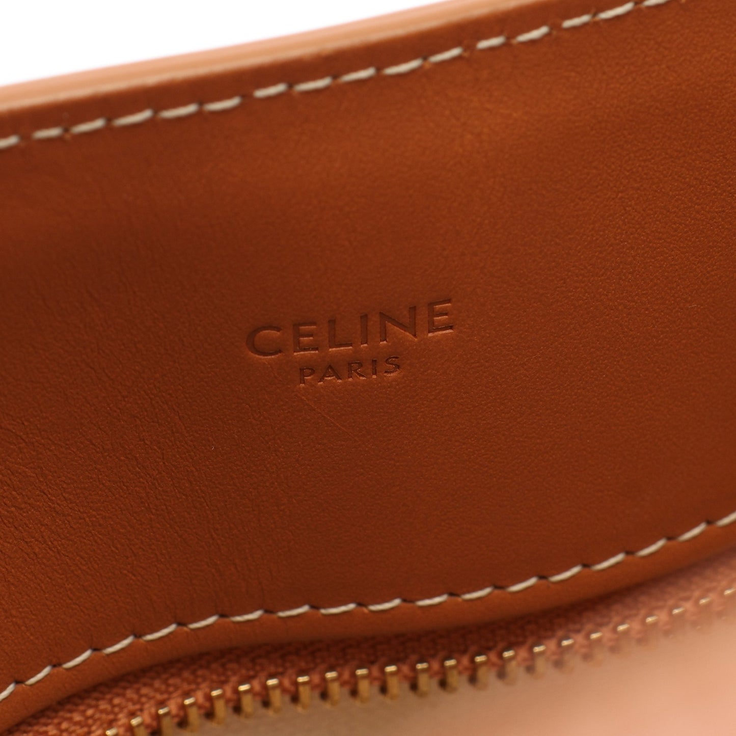 スモール バーティカル カバ ハンドバッグ トートバッグ キャンバス レザー アイボリー ライトブラウン セリーヌ