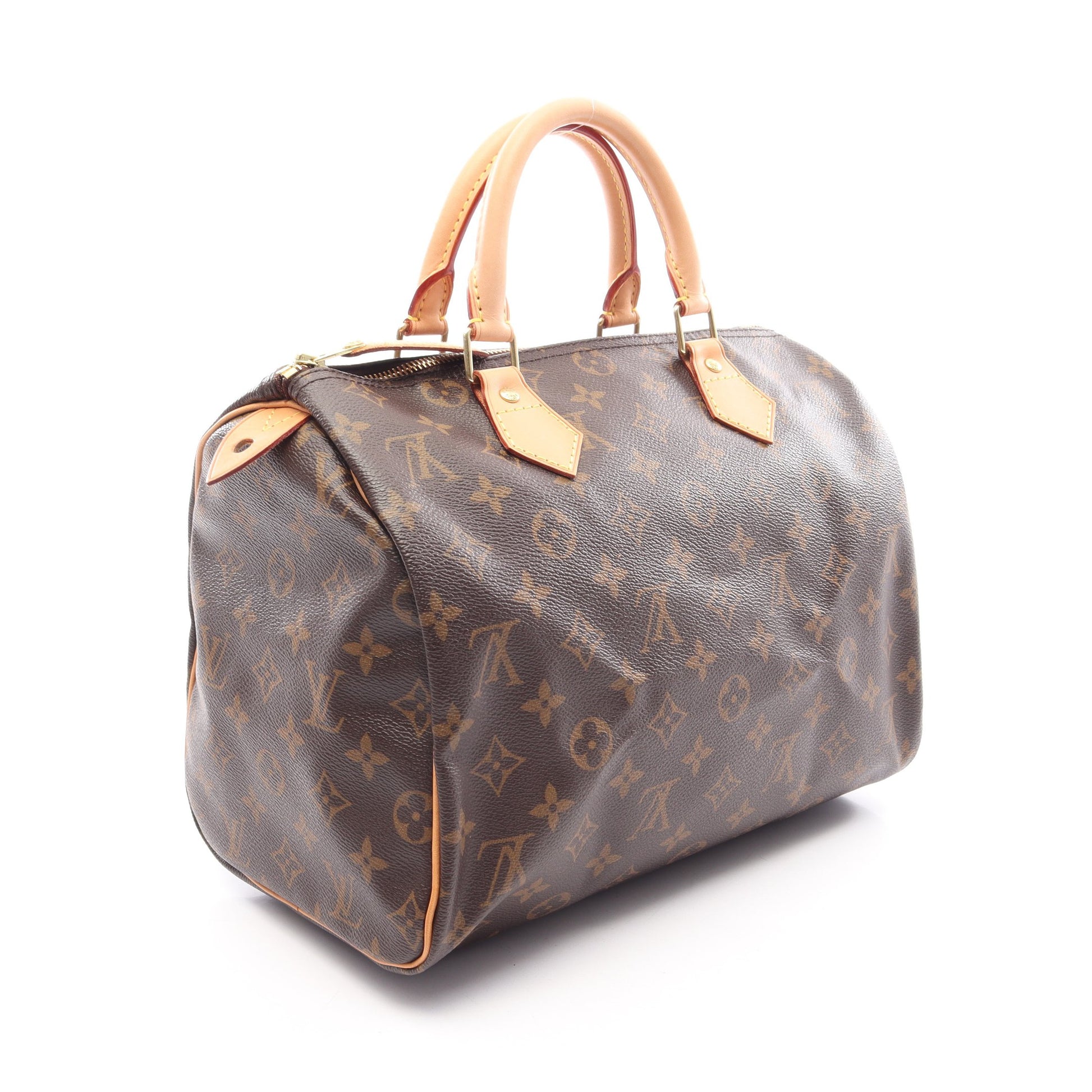 スピーディ30 モノグラム ハンドバッグ PVC レザー ブラウン ルイヴィトン バッグ LOUIS VUITTON