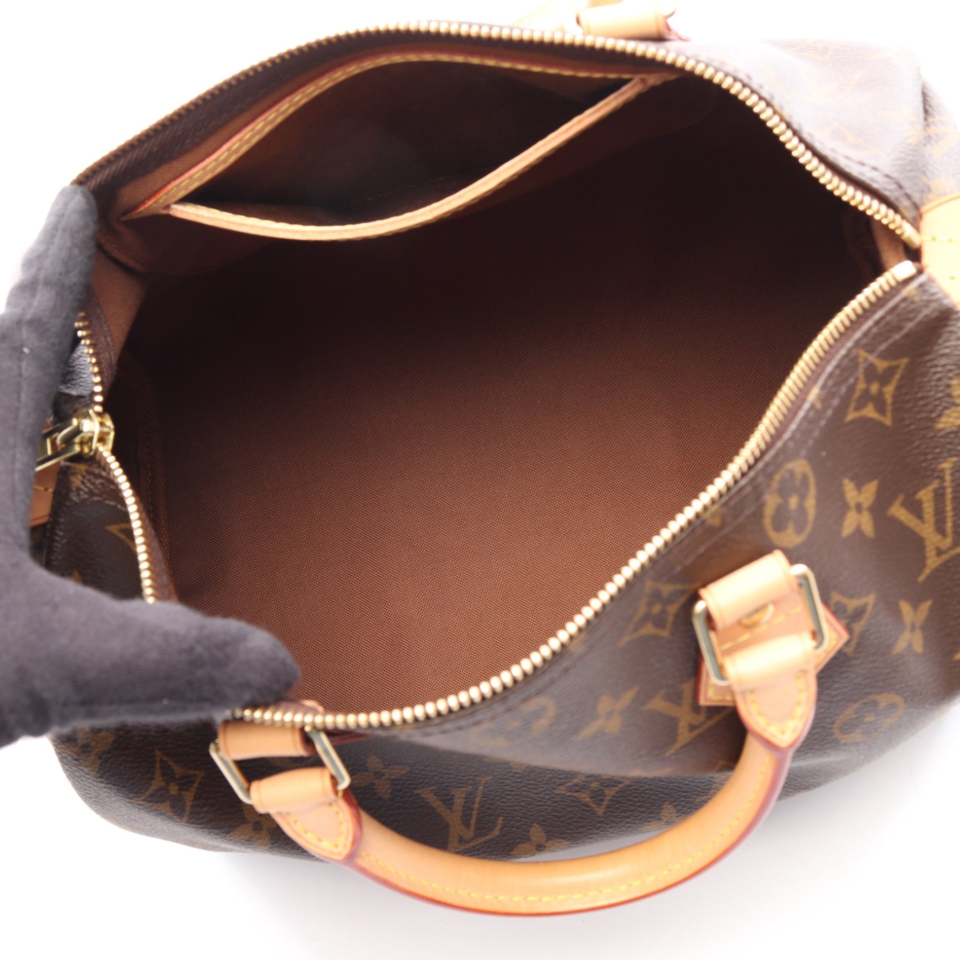 スピーディ30 モノグラム ハンドバッグ PVC レザー ブラウン ルイヴィトン バッグ LOUIS VUITTON