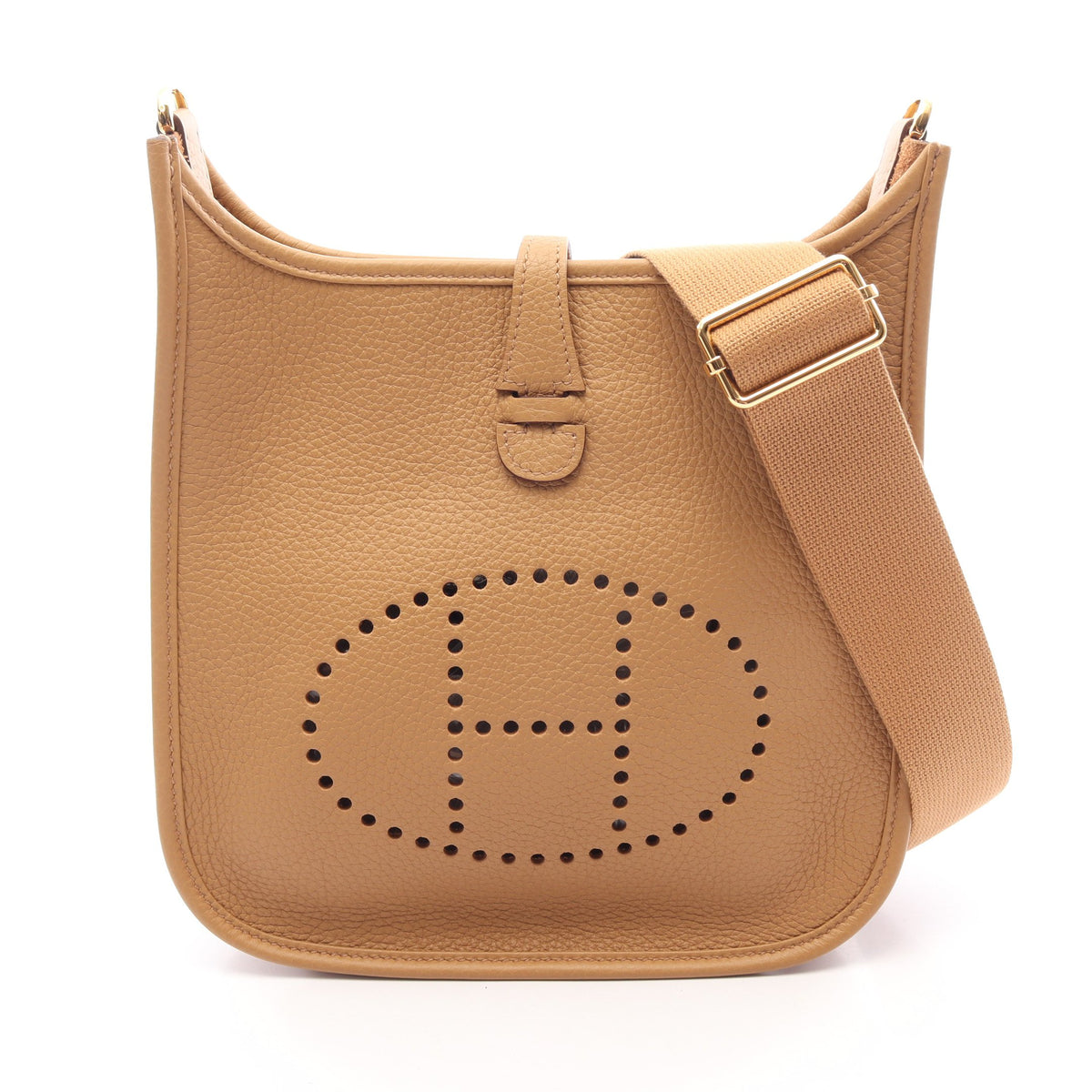 エヴリン3 23 ビスキュイ ショルダーバッグ トリヨンクレマンス ライトブラウン ゴールド金具 K刻印 エルメス バッグ HERMES
