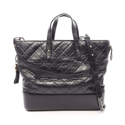 ガブリエル ドゥ 2WAY ハンドバッグ レザー ブラック シルバー金具 シャネル バッグ CHANEL