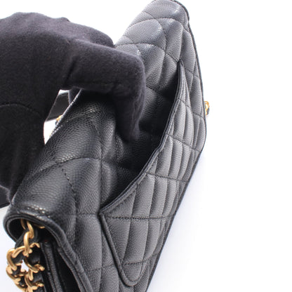 マトラッセ チェーンウォレット キャビアスキン ブラック ゴールド金具 シャネル バッグ CHANEL