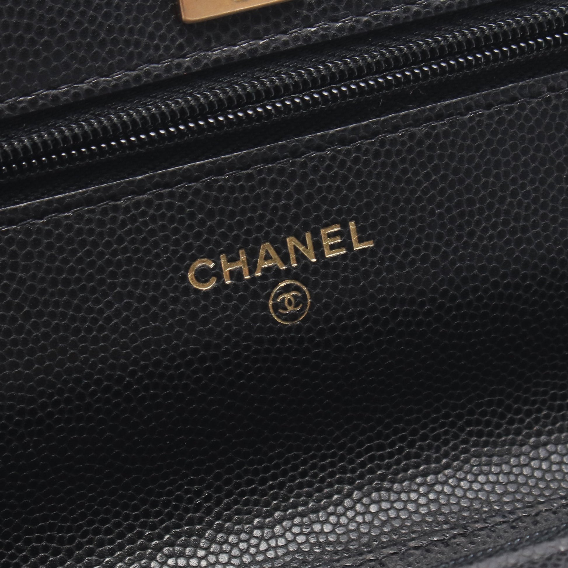 マトラッセ チェーンウォレット キャビアスキン ブラック ゴールド金具 シャネル バッグ CHANEL
