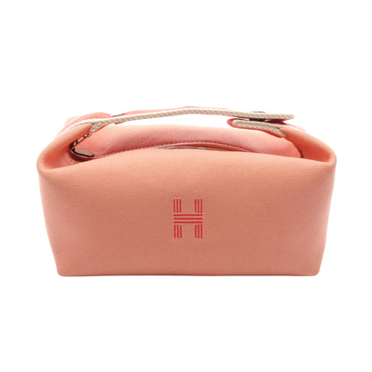 ブリッドアブラックPM グアバ ハンドバッグ キャンバス コーラルピンク レッド シルバー金具 エルメス バッグ HERMES