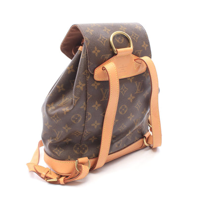 モンスリMM モノグラム バックパック リュックサック PVC レザー ブラウン ルイヴィトン バッグ LOUIS VUITTON