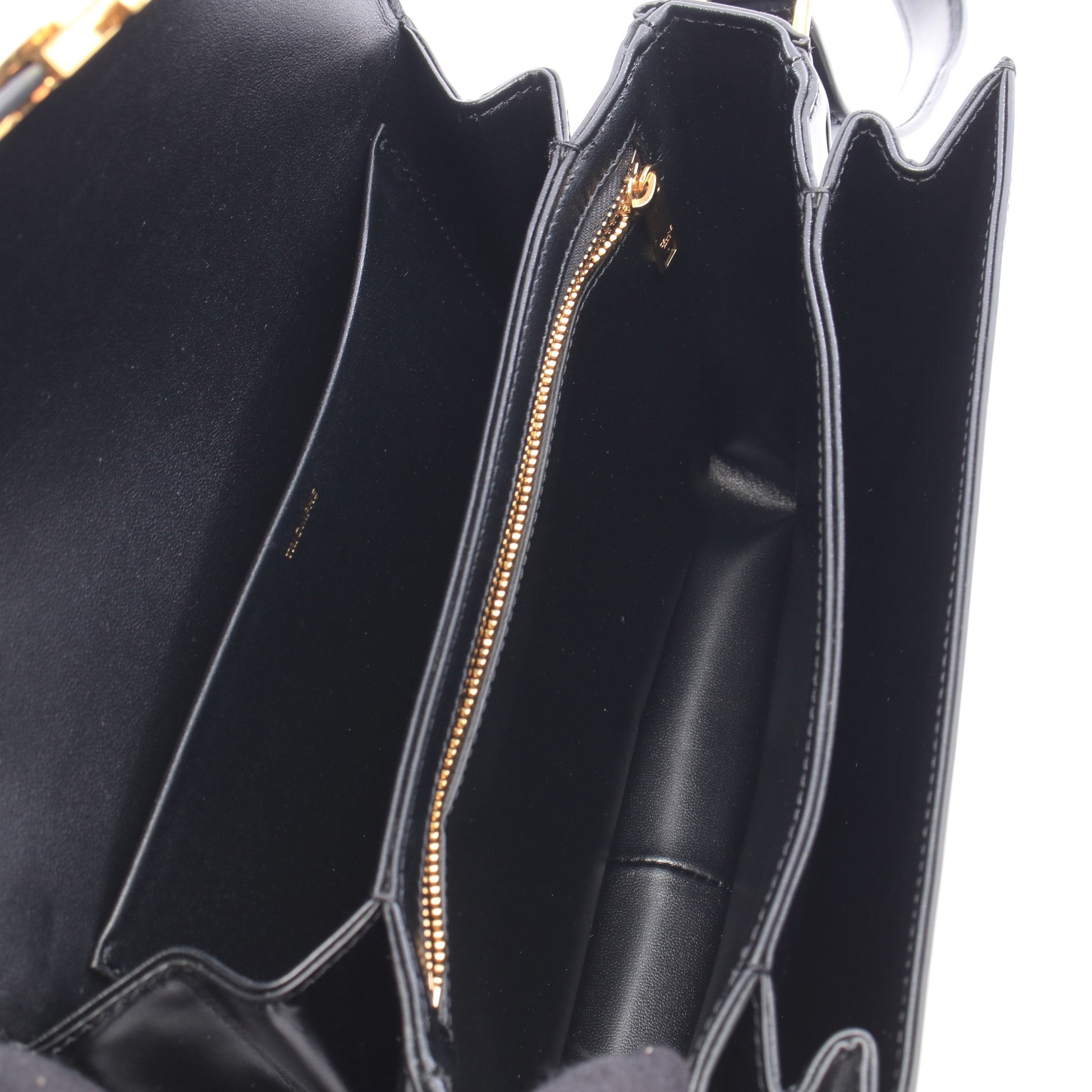 クラシック トリオンフ ミディアム ショルダーバッグ レザー ブラック セリーヌ バッグ CELINE