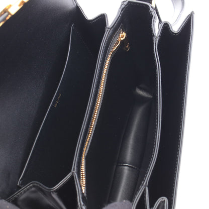 クラシック トリオンフ ミディアム ショルダーバッグ レザー ブラック セリーヌ バッグ CELINE