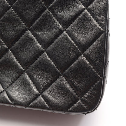 マトラッセ フルフラップ チェーンショルダーバッグ ラムスキン ブラック ゴールド金具 シャネル バッグ CHANEL
