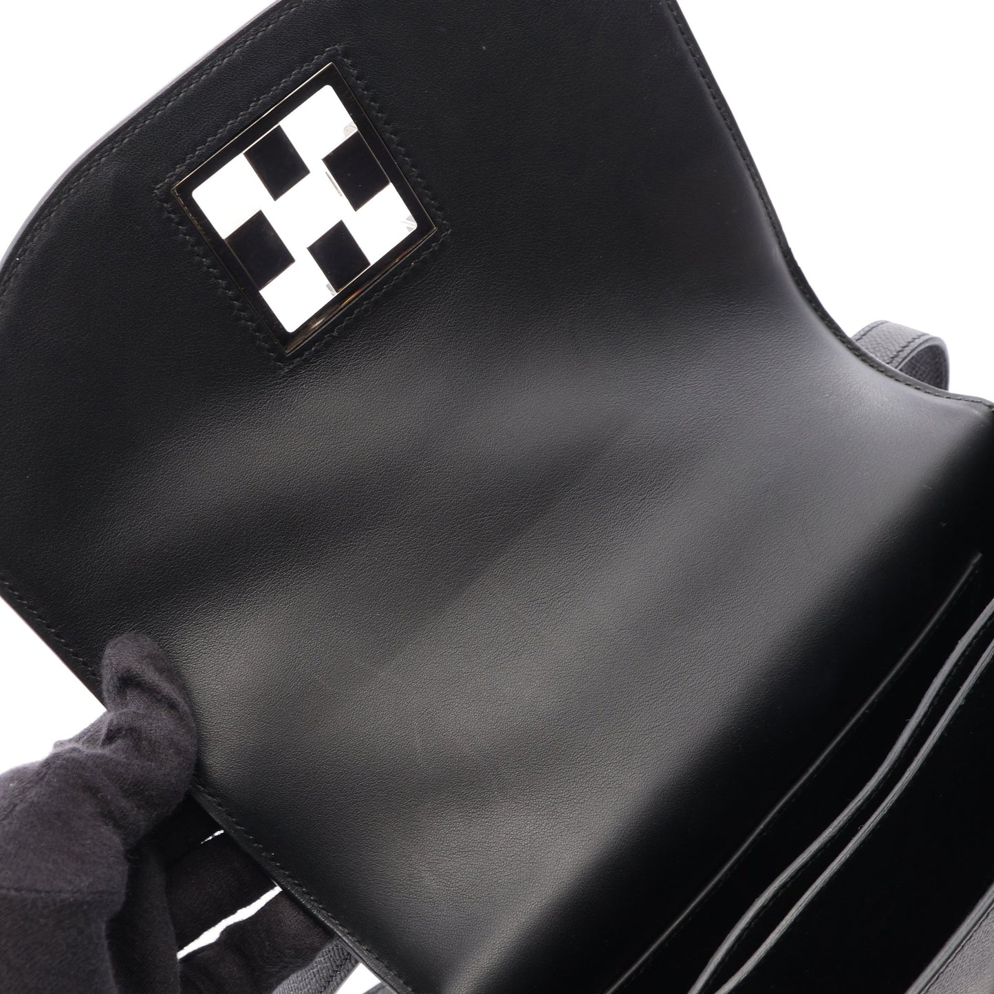 モザイク ショルダーバッグ ヴォーエプソン ブラック シルバー金具 Y刻印 エルメス