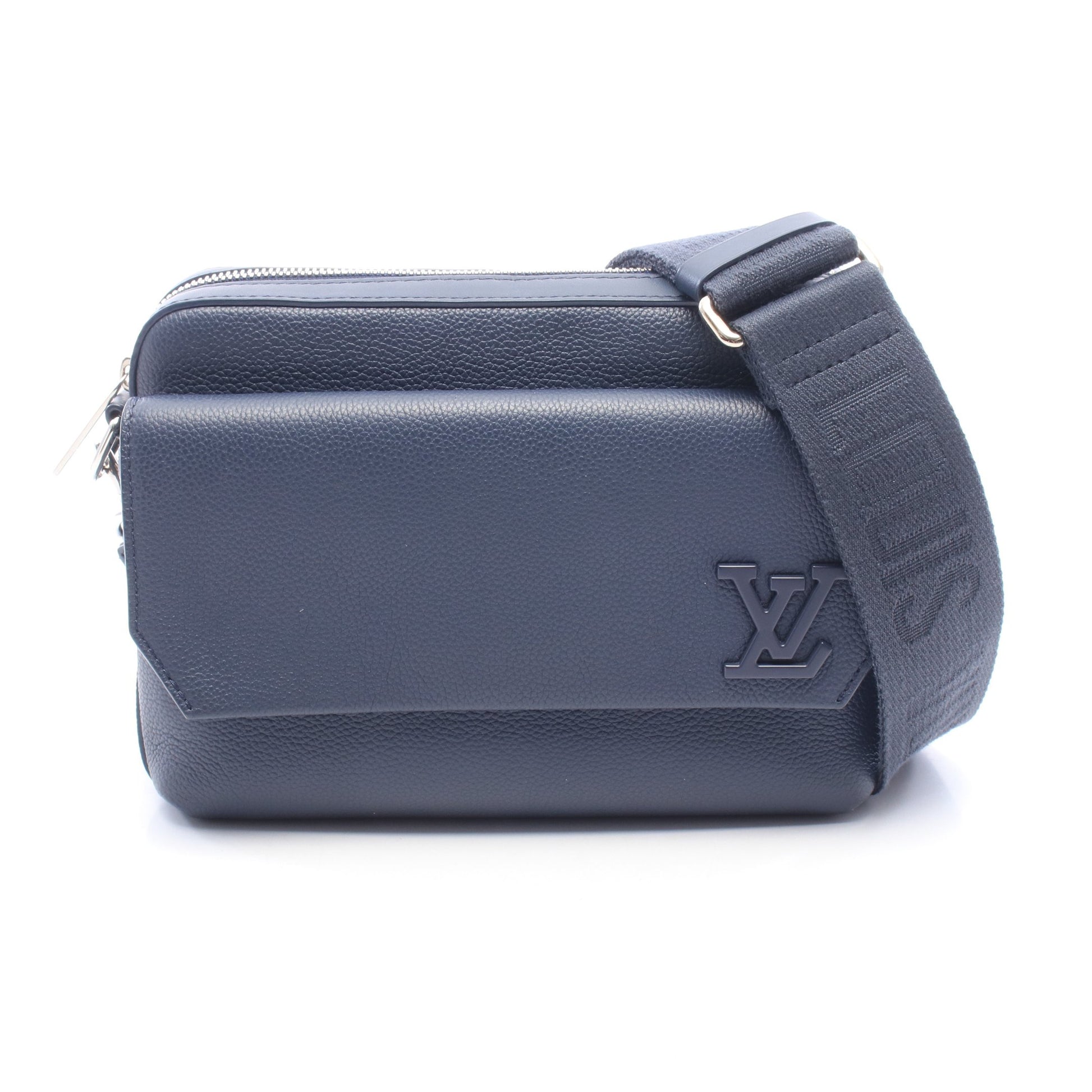 ファストライン メッセンジャー アエログラム ショルダーバッグ レザー ネイビー ルイヴィトン バッグ LOUIS VUITTON