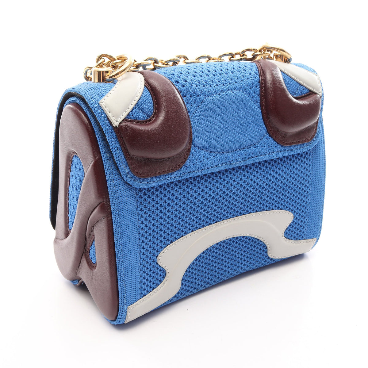 ツイストPM チェーンショルダーバッグ ファブリック レザー ブルー マルチカラー ルイヴィトン バッグ LOUIS VUITTON