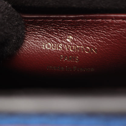 ツイストPM チェーンショルダーバッグ ファブリック レザー ブルー マルチカラー ルイヴィトン バッグ LOUIS VUITTON