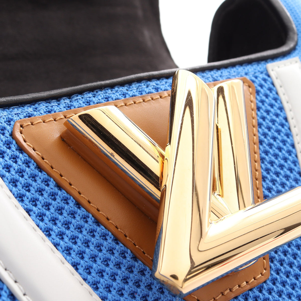 ツイストPM チェーンショルダーバッグ ファブリック レザー ブルー マルチカラー ルイヴィトン バッグ LOUIS VUITTON
