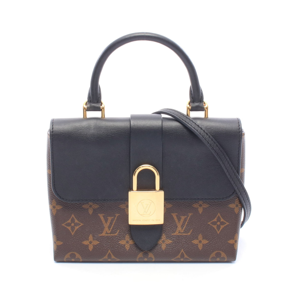 ロッキー BB モノグラム ノワール 2WAY ハンドバッグ PVC レザー ブラウン ブラック ルイヴィトン バッグ LOUIS VUITTON